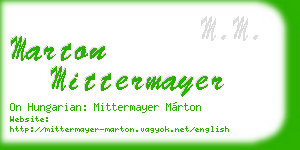 marton mittermayer business card